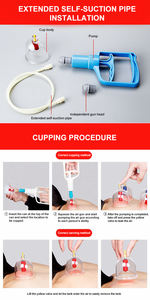 Vente en gros Pompe à air 6 tasses Ventouses sous vide médical Hijama Ventouses de massage sous vide avec pistolet Ce OEM - Product Image 6