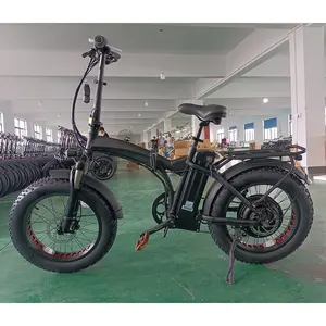 EU 창고 48v500w 1000W 20'x4. 0 ebike 지방 타이어 자전거 다채로운 디스플레이와 접이식 지방 타입 전기 자전거
