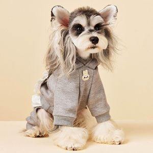 JXANRY graziosa felpa con cappuccio con orsacchiotto quattro piedi autunno e inverno vestiti per animali domestici con felpe in peluche <span class=keywords><strong>Schwab</strong></span> con due False felpe - Product Image 5