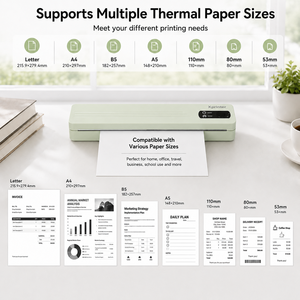 Imprimante thermique sans fil légère Xprinter BP1 avec batterie rechargeable pour reçus et documents de voyage, compatible <span class=keywords><strong>ChromeOS</strong></span> - Product Image 3