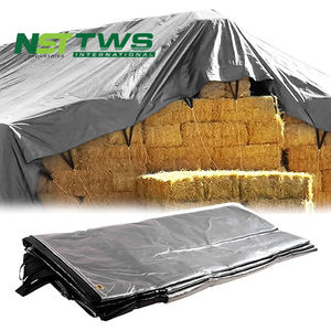 최고 품질의 농장 보관 폴리에틸렌 건초 베일 방수포 건초 베일 방수 플라스틱 건초 방수포 커버 - Product Image 1