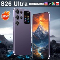 Teléfono Móvil Inteligente S26 Ultra 4G LTE Original Desbloqueado al por Mayor, Pantalla OLED HD de 7.3 Pulgadas y 90Hz, 16GB de RAM + 1TB de Almacenamiento, Deca Core