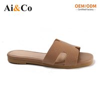 Sandalias Planas con Forma de H para Mujer, Transpirables, Perforadas, Punta Abierta, Ligeras, Antideslizantes, para Playa y Verano