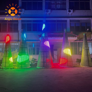 ANPU RGB LED <span class=keywords><strong>luces</strong></span> de árbol de Navidad grande al aire libre impermeable programable DMX sincronización de música alumbrado público para decoración de vacaciones - Product Image 4