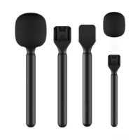 Micrófono Inalámbrico S1 con Soporte de Mano, Micrófono de Solapa, para Teléfono, Cámara, Estudio, Vlog, Grabación de Video, Entrevistas, Kit de Micrófono
