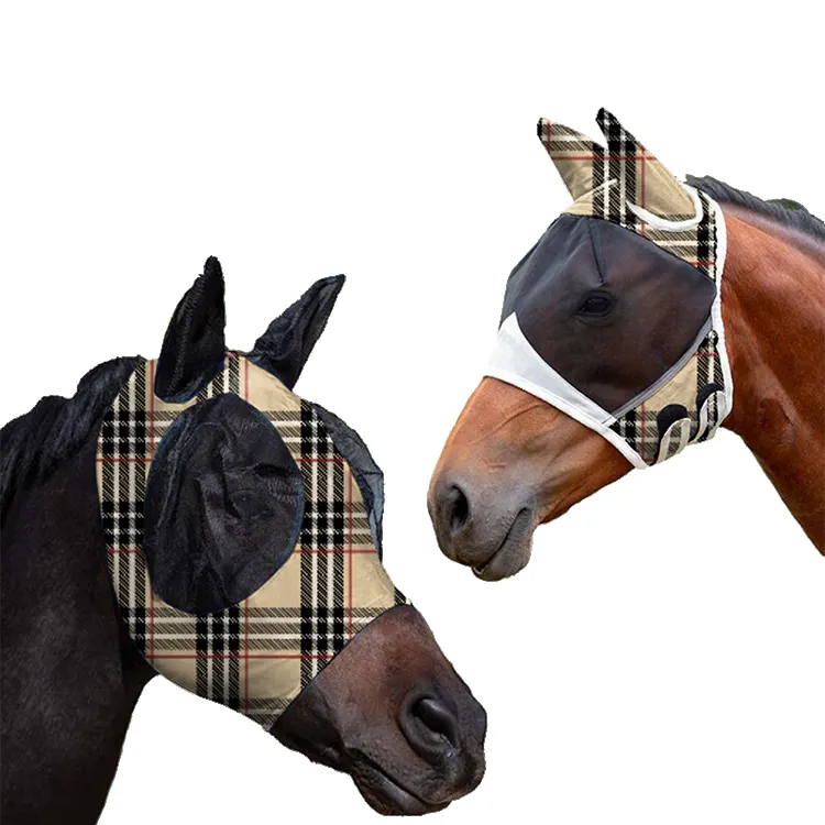 Máscara de mosca de cavalo com orelhas, escolha profissional, máscara confortável para cavalo