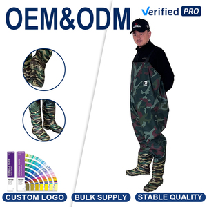 <span class=keywords><strong>Cuissardes</strong></span> de pêche camouflage pour débutants, imperméables en PVC avec bottes antidérapantes, équipement de pêche en rivière et lac pour hommes - Product Image 1