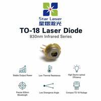 Diode laser NIR 830 nm 500 mW TO18 Union Optronics OEM pour capteur de mouvement, système de profondeur 3D