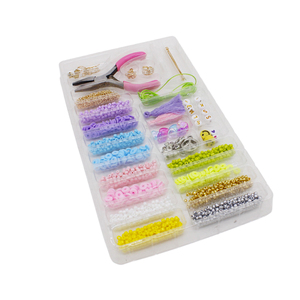 Kit per creazione di perline in plastica creativa fai da te Set di bracciali con perline di Design per bambini principianti - Product Image 3