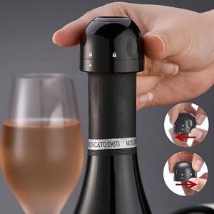 Wholesale Hot Selling Custom logo bar Accessories <b>Mini</b> Silicone Cocktail champagne Stopper Red Wine Bottle Stoppers with Box - Product Image 1
