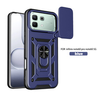 Coque de téléphone Lichicase antichoc avec béquille et fenêtre coulissante pour Infinix Note 60 Ultra, coque de protection