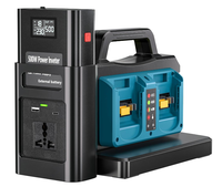 Convertisseur de courant à onde sinusoïdale pure 500W pour batterie Makita 18V, 4 ports DC 18V vers prises AC 230V, chargeur de voiture