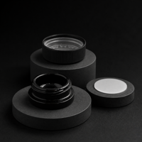 Pot en verre noir de 5 ml et 9 ml avec couvercle à vis hermétique pour l'extrait de résine, l'huile et l'emballage cosmétique