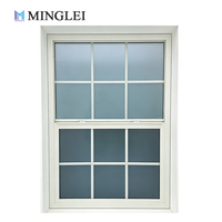 Fenêtre en vinyle de style américain personnalisée, fenêtre à guillotine simple en PVC blanc de haute qualité pour hôtel, appartement