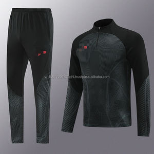 Autumn Winter Long Sleeve Football Suit Set Half Zip Training Wear Quick Dry Running Sport Pants Adult Match Presentation Outfit - Product Image 6