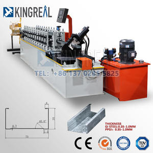 KINGREALフレーミング構造ロール成形機スタッドとトラックライトスチールキール製造機工場価格 - Product Image 3