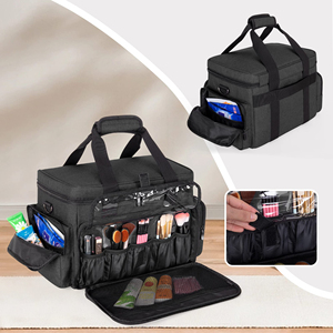 Large Makeup <b>Bag</b> with 2 Removable Pouches and Detachable Dividers Multifunctional Cosmetic <b>Bag</b> to Keep Makeup and Hair Supplies - Product Image 2