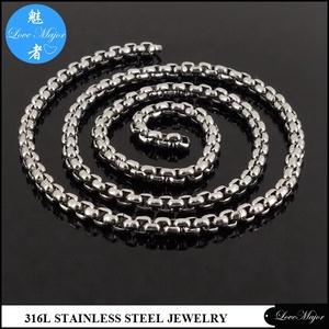 Classique Boîte Ronde 4mm Acier Inoxydable Bijoux Lien Chaîne <span class=keywords><strong>pour</strong></span> Collier et Bracelet <span class=keywords><strong>Faire</strong></span> MJBSN-091 - Product Image 4