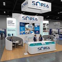 Stand d'exposition portable, stand modulaire en tissu tendu, toile de fond publicitaire, stand d'exposition pour salon professionnel