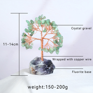 Wholesale Natural Healing Crystal Gemstones Fluorite Stone Base Crystal Money <b>Tree</b> for Home Decoration - Product Image 2