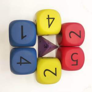 Tùy Chỉnh Nhà Máy Sản Xuất Đầy Màu Sắc Kích Thước Lớn Cao Su Đa Diện 10 Cm Mềm EVA Bọt Trò Chơi Số Xúc Xắc Cho Trẻ Em Và Người Lớn - Product Image 3