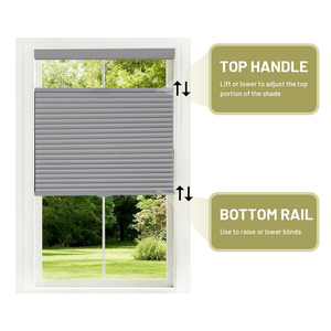 Cortinas enrollables de oficina de estilo francés Blackout Honeycomb Blind Skylight Motorized Slide Track Woven Technics Shading Box Package - Product Image 3