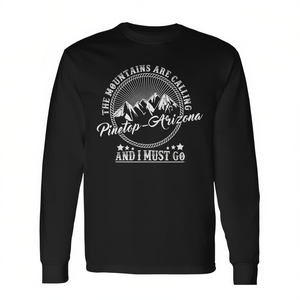 Pinetop Arizona Mountains Are Calling T-shirt à manches longues pour l'aventure en plein air - Product Image 2