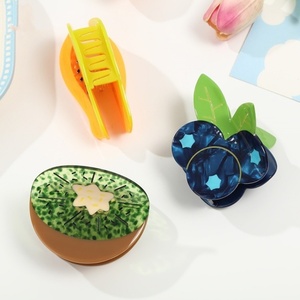 Pinzas para el Cabello Wow Sheila, Nuevo Modelo, Estilo Hawaiano Pastoral con Frutas y Conchas, Pinzas Personalizadas de Acetato para Mujer - Product Image 3