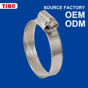 Automotive riveted housing worm drive stainless steel british type tube clamp