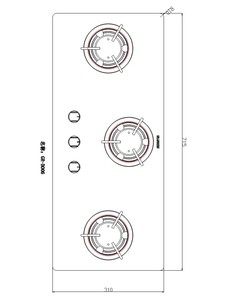 Cuisinière à gaz pour <span class=keywords><strong>camping</strong></span>-<span class=keywords><strong>car</strong></span> avec trois brûleurs, cuisinière à gaz de comptoir pour caravane et voyage - Product Image 5