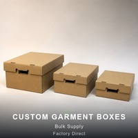Boîte en carton ondulé ciré Clean Kraft pour l'expédition de vêtements et textiles à l'exportation, emballage anti-poussière et barrière contre l'humidité