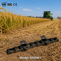 Chaîne à rouleaux agricole S55HK1 avec attache K1, pièces d'équipement de récolte en acier allié haute résistance