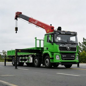 Camion grue à flèche télescopique Shacman 8x4 40 tonnes 30 tonnes avec benne de chargement pour le transport logistique - Product Image 4