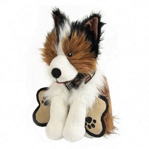 Wholesale Doll <b>Stuffed</b> <b>Soft</b> Plush Pet <b>Toy</b> Collie Shape Squeaky Dog <b>Toys</b> - Product Image 2