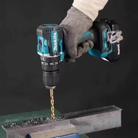 Perceuse électrique Makita 13 mm 18 V DHP487 avec chargeur de batterie, ensemble d'outils électriques industriels 3 en 1, perceuse à percussion légère pour le bricolage