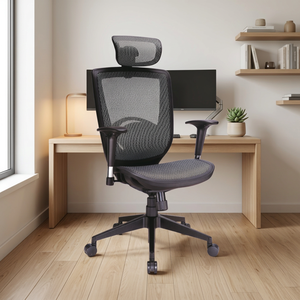 Ergonomic Mesh <b>Office</b> Chair with <b>Adjustable</b> Headrest and Armrest Swivel <b>Desk</b> Chair for Home <b>Office</b> Contemporary Design - Product Image 1
