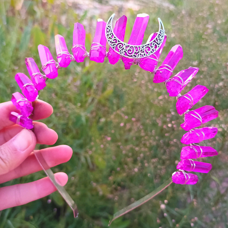 Fucsia con fascia per capelli bianca luna k linea bianca k