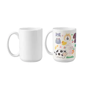 Grosir Mug Kopi Bir Cetak Kustom 15Oz Mug Sublimasi Keramik