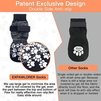 Vente en gros de chaussettes pour chiens antidérapantes avec sangles Chaussettes à rayures pour grands chiens moyens Couvre-chaussures Protecteur de patte pour animaux de compagnie