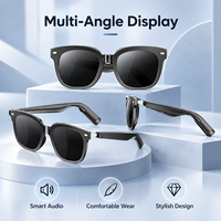 Lunettes de soleil intelligentes avec verres UV400 5.3, batterie 220 mAh, autonomie musicale 8h, branches détachables, double micro, audio sans fil à oreille ouverte