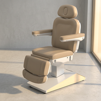 Table de massage électrique Parker-531 moderne, confortable et durable, en métal, avec 3 moteurs, pour salon de beauté, soins du visage et cils, idéale pour le salon.