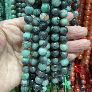 10mm Strands Fashion Fine Jewelry Stone Round Natur Semi-finished Product Green <strong>Emerald</strong> Healing Crystal <strong>Beads</strong> for Sale - Product Image 4