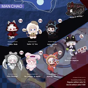 Porte-clés en peluche PVC original et authentique Manchao MIOCO Realm Obilivion Series Whisper Craft Trendy Mystery Blind Box, mignon - Product Image 4