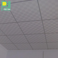 Dalles de Plafond en Plâtre PVC Revêtues de Vinyle Étanche pour Intérieur de Chambre