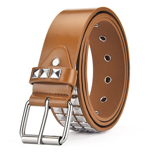<span class=keywords><strong>Ceinture</strong></span> JULUN rétro carrée à rivets, <span class=keywords><strong>ceinture</strong></span> <span class=keywords><strong>en</strong></span> métal pyramidale pour <span class=keywords><strong>femme</strong></span>, <span class=keywords><strong>ceinture</strong></span> punk avec quincaillerie pour jeans - Product Image 6