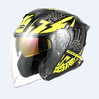 Vente directe d'usine OEM MON casque de moto ouvert en ABS avec fermeture à dégagement rapide approuvé ECE pour la protection du corps