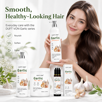 Kit de Soins Capillaires Naturels à l'Ail 900ml pour Cheveux Afro 4C : Shampoing, Après-Shampoing, Masque et Huile Hydratants Profonds pour Fortifier