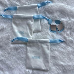 Promotional Small Velvet Pouch Bag Customized Luxury Velvet Jewelry Pouch With Logo Printing - Product Image 3
