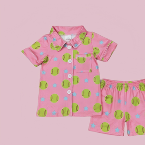Ensemble short et t-shirt rose à manches courtes pour filles, vêtements pour petites filles, boutique de vêtements pour enfants, vente en gros, haute qualité, nouvelle arrivée, vente chaude - Product Image 4