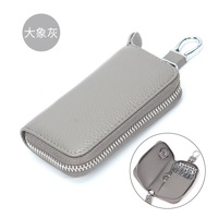 Vente en gros d'usine : Étui de protection pour clés de voiture en cuir véritable, porte-clés pour femmes et hommes, accessoires automobiles